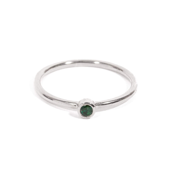 Neo Emerald Ring - 9ct White Gold