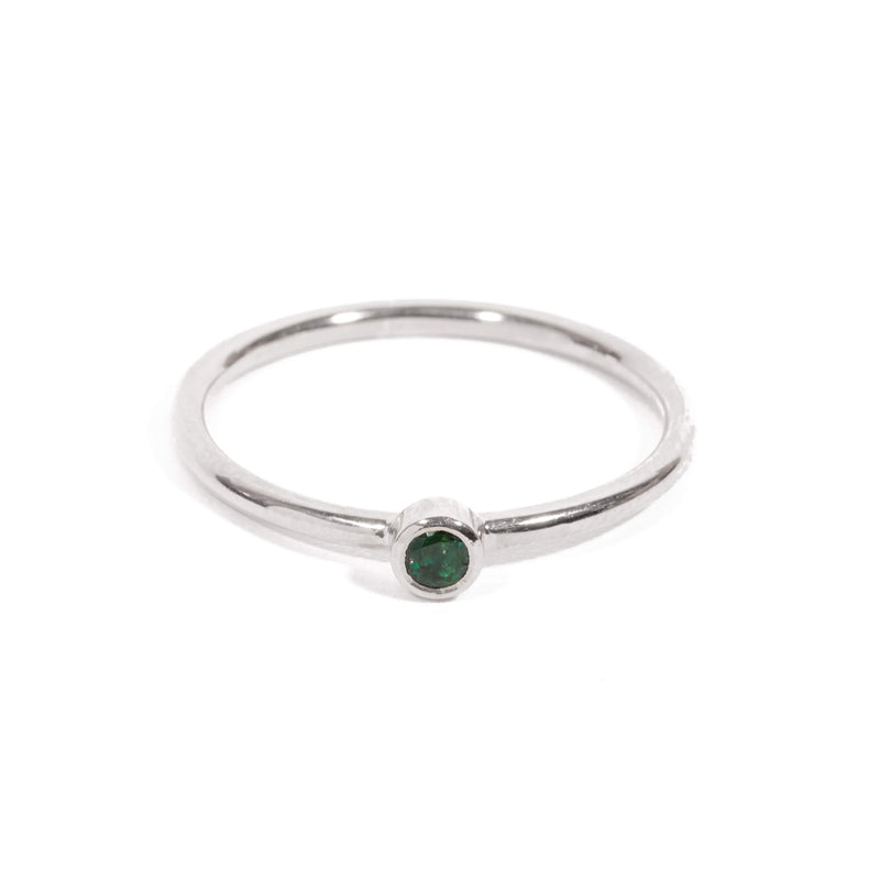 Neo Emerald Ring - 9ct White Gold