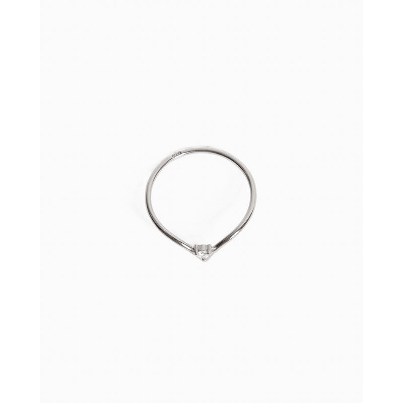 Neptune Diamond Ring - 9ct White Gold | Dainty Diamond Ring | By Baby
