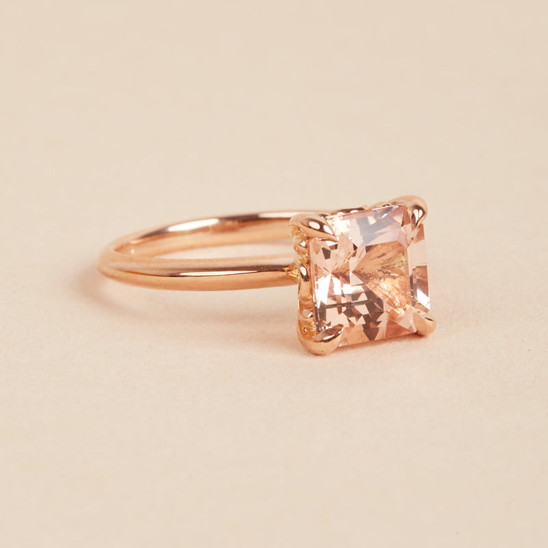 Peaches Morganite Ring - 18ct Rose Gold