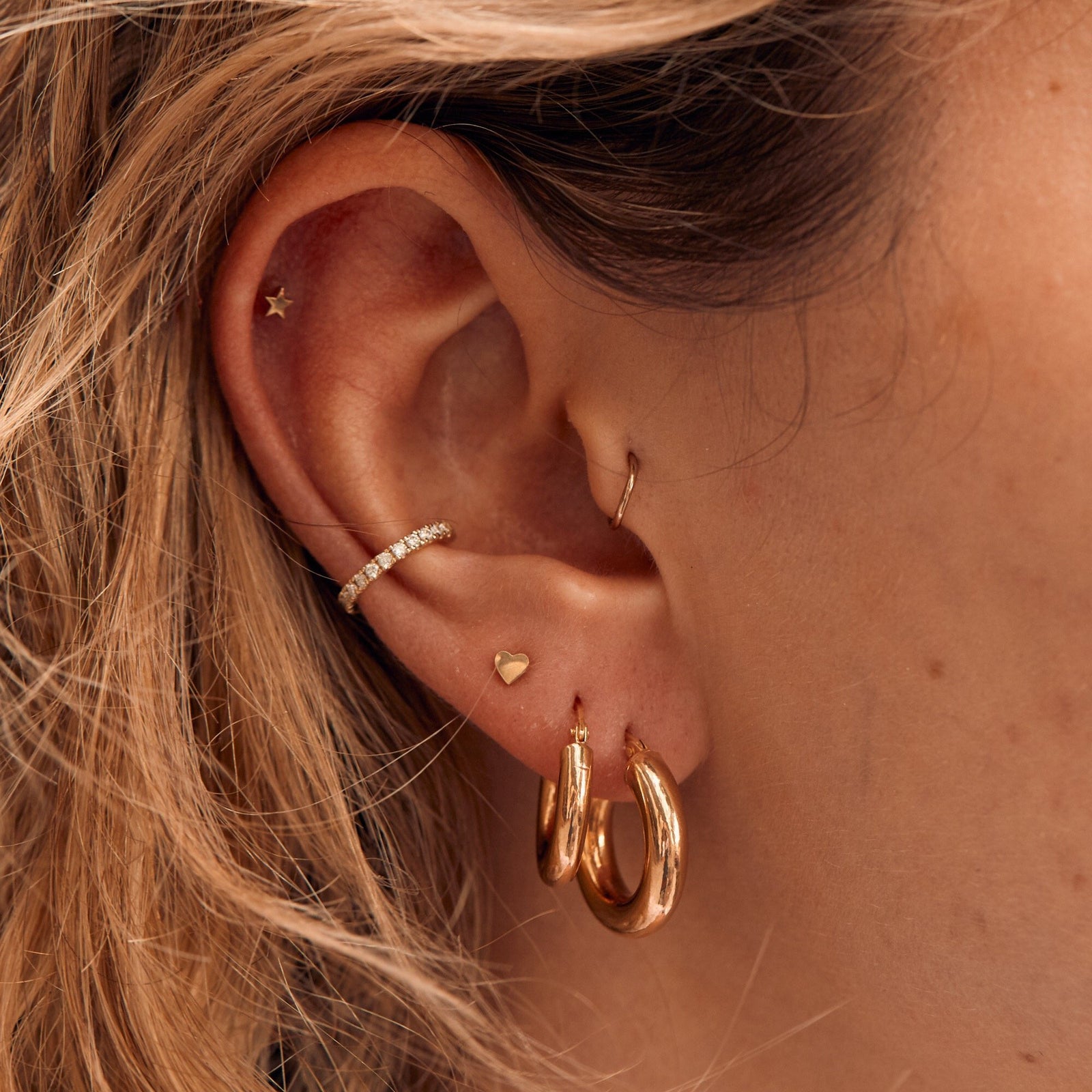 Chunky tube hoop earrings shop