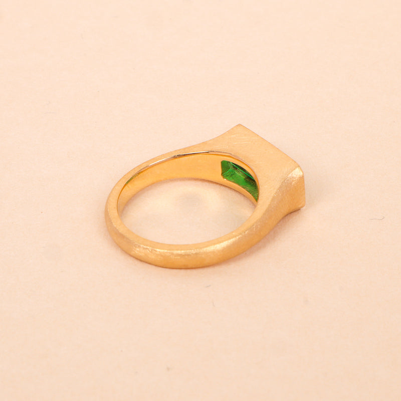 Nico Ring with Bi-Coloured Green Tourmaline - 18ct Gold