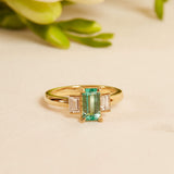 Aphrodite Emerald & Diamond Ring - 18ct Gold