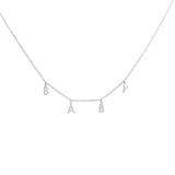 Multi Letter Necklace - 9ct White Gold