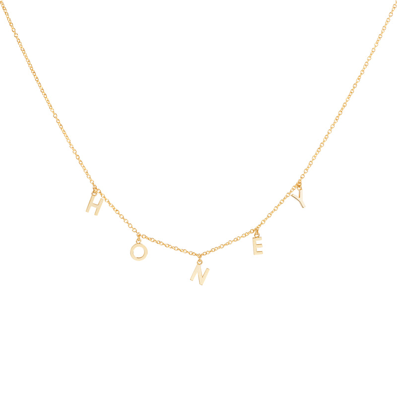 Multi Letter Necklace - 9ct Gold