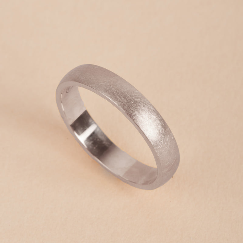 Otis Ring - 9ct White Gold Brushed