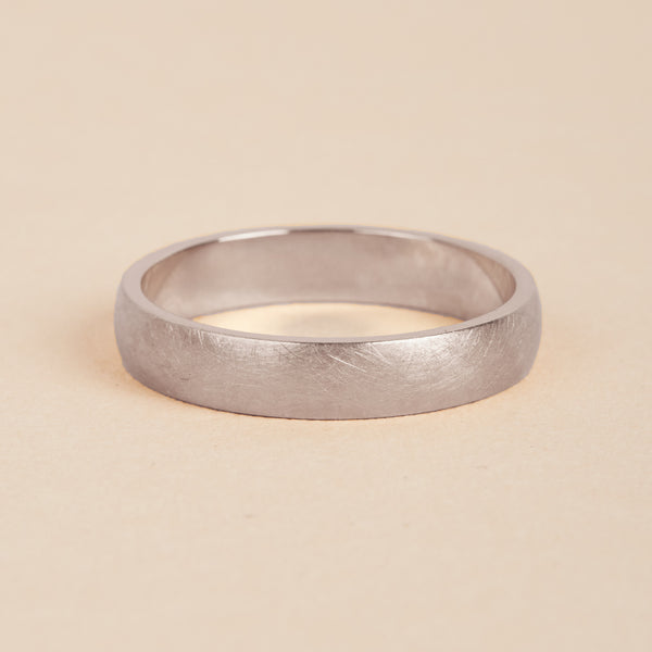 Otis Ring - 9ct White Gold Brushed