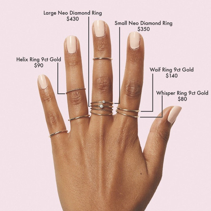 Neo Diamond Ring - 9ct Rose Gold