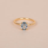 Atmos Blue Sapphire Solitaire - 18ct Gold