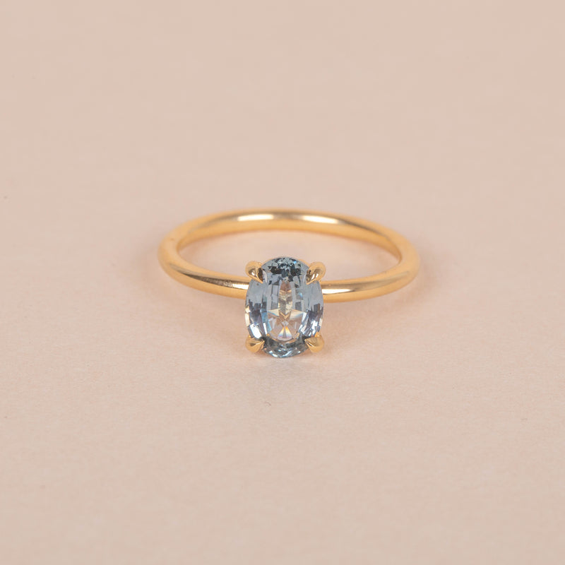 Atmos Blue Sapphire Solitaire - 18ct Gold