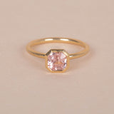 Dusty Pink Sapphire Solitaire - 18ct Gold