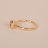 Dusty Pink Sapphire Solitaire - 18ct Gold