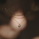 Hera Necklace with Colombian Emerald 1.00ct - 18ct Yellow Gold