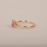 Hot Pink Sapphire Solitaire - 18ct Gold